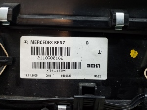 Mercedes Benz CLS-Class 219 (2004–2010) Salongi soojendus ja selle osad A2118300162 - 2