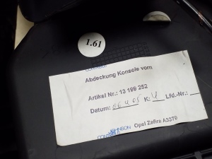 Opel Zafira B (2005–2014) Center console 13199252 - 4