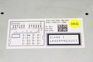 Volkswagen Passat B7 (2010–2014) Radio (head unit) 1K0035186AN - 3