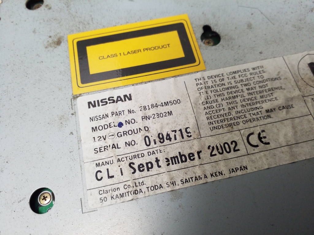 NISSAN X-Trail T30 (2001-2007) CD-чейнджер 281844M500 24960683