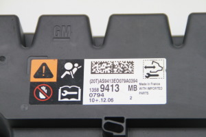 Opel Zafira C (2011–2026) Turvapadja moodul 13589413 - 2