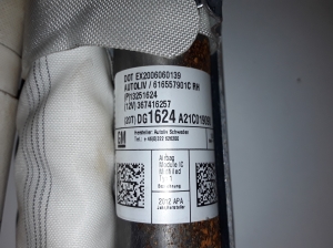 Opel Zafira C (2011–2026) Katuse turvapadi 616557901C - 3