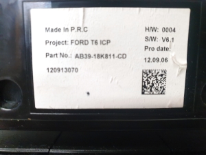 Ford Ranger (2011–2015) Radio (head unit) AB39-18k811-00 - 3