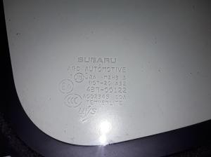 Subaru Impreza (2012–2017) Seitenscheibe hinten (Karosserie) 43R00122 - 3