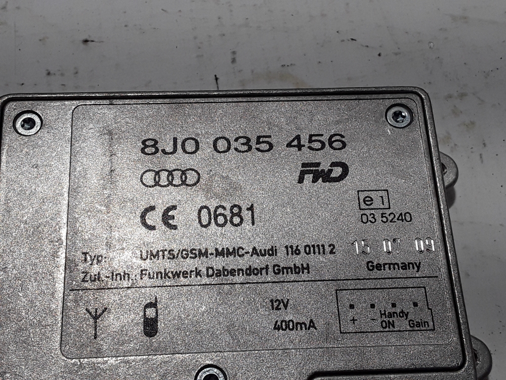 AUDI Q5 8R (2008-2017) Antenas pastiprinātājs 8J0035456 21010801