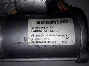 FIAT 500 (2007–2026) Starter 51916168A152 - 2