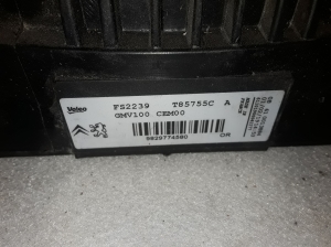 Peugeot 208 (2012–2019) Dzesēšanas ventilators un tā daļas 9829774580 - 3