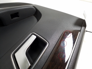  Upholstery of rear side doors 