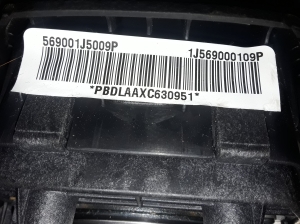 Hyundai i20 (2008–2014) Stūres drošības spilvens 1J569000109P - 2