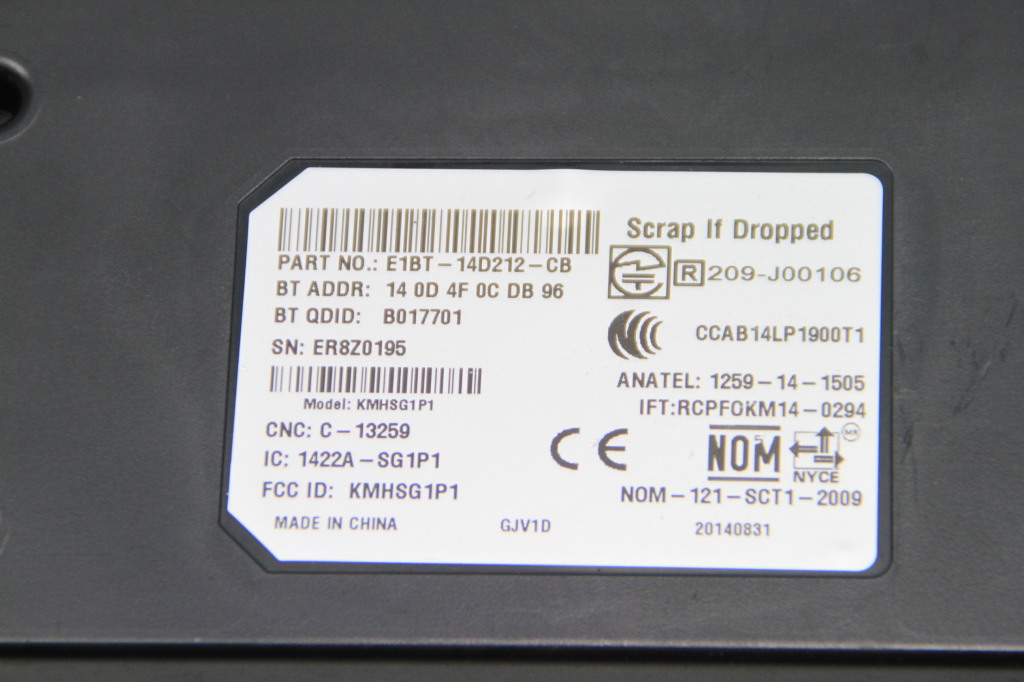 FORD EcoSport 2 generation (2013-2024) Bluetooth Control Unit E1BT14D212CB 25165099