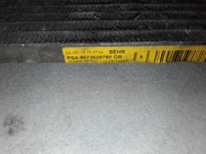 Peugeot 308 (2013–2021) A/C condenser 9673629780 - 2