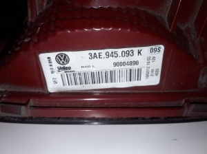 Volkswagen Passat B7 (2010–2014) Tagatuli tagaluugil 3AE945093K - 3