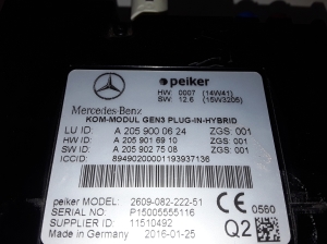 Mercedes Benz C-Class 205 (2014–2021) Control unit A2059000624 - 3