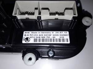 Skoda Superb (2008–2015) Heater control panel 3T0820047AF - 3