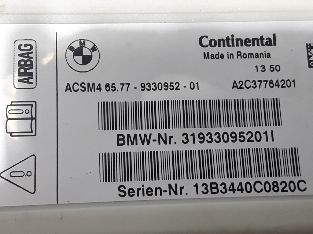 BMW 5 Series F10/F11 (2009-2017) Блок SRS 9330952 21018746