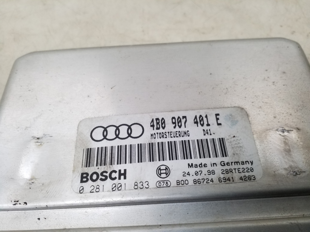 AUDI A6 C5/4B (1997-2004) Calculateur d'unité de commande du moteur 4B0907401E 24968042