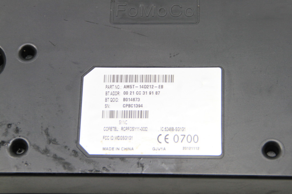 FORD Focus 3 generation (2011-2020) Bluetooth Control Unit AM5T14D212EB 25093944