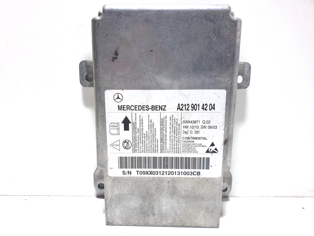 Mercedes Benz E-Class W212 (2009–2015) Airbagsteuergerät A212 901 42 04 Mercedes Benz E-Class W212 (2009–2015) Airbagsteuergerät A212 901 42 04