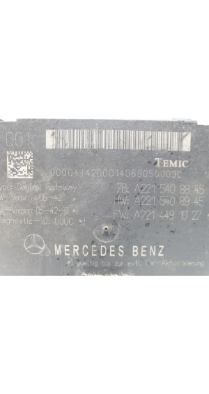 Mercedes Benz S-Class 221 (2005–2013) Module de commande A221 540 88 45 - 2