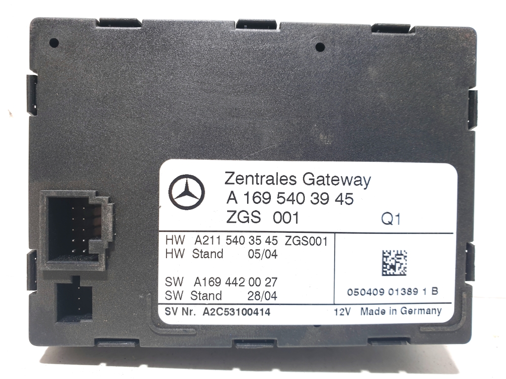 Used Mercedes Benz A-Class Central locking control unit A 169 540 39 45
