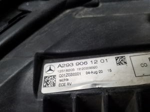 Mercedes Benz EQC N293 (2019–2026) Esituli A2939061201 - 5