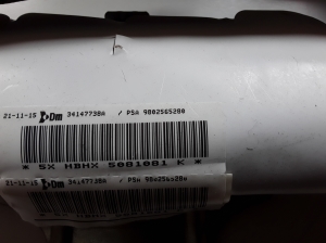 Citroen DS5 (2011–2019) Katuse turvapadi 9802565280 - 3