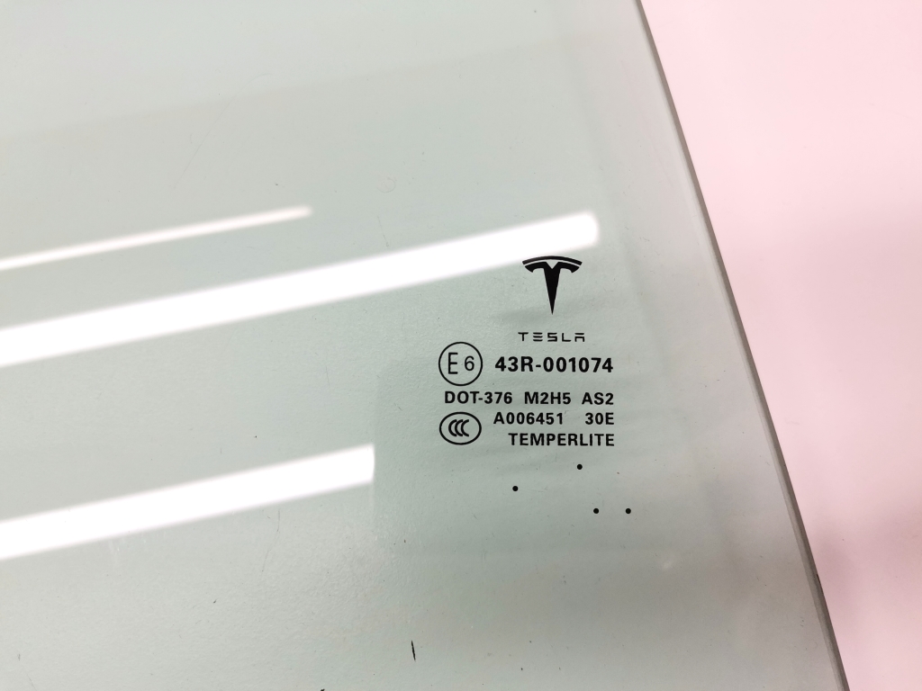 TESLA Model S 1 generation (2012-2024) Right Side Sliding Door Glass 43R-001074 21186437