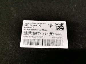Porsche Taycan 9J1 (2019–2026) Kofferraumteppich 9J1863051 - 3