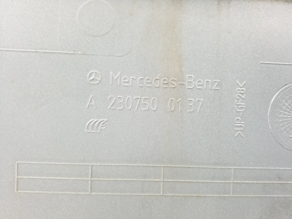 Used Mercedes Benz SLClass Rear number plate holder A2307500137