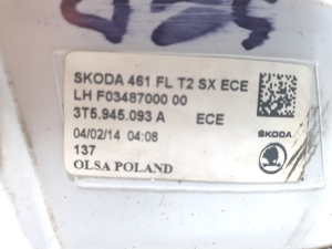 Skoda Superb (2008–2015) Rückleuchte Heckleuchte innen 3T5945093A - 2
