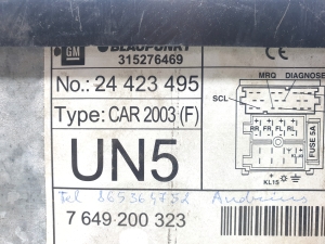 Opel Corsa C (2000–2006) Radio (head unit) BLAUPUNKT 315276469 - 3