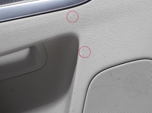  Upholstery of rear side doors 