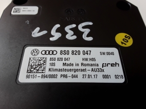 AUDI TT (2014–2026) Conditioner control module 8S0820047 - 2