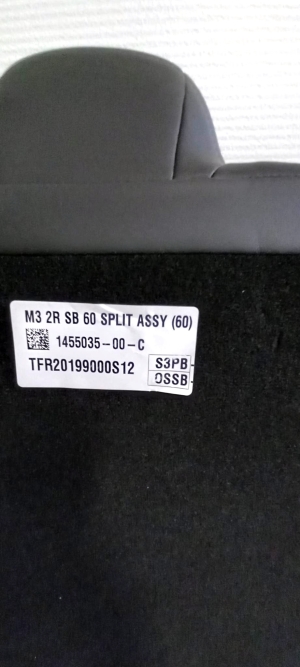 Tesla Model 3 3 (2016–2024) Rücksitzlehne 1455035-00-C - 3