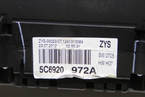 Volkswagen Jetta (2010–2017) Näidikuplokk 5C6920972A - 5