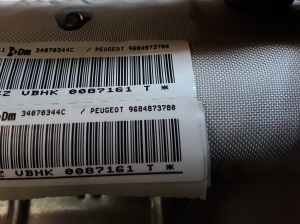 Peugeot 5008 (2009–2016) Katuse turvapadi 9684873780 - 2