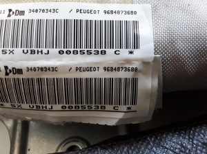 Peugeot 5008 (2009–2016) Katuse turvapadi 9684873680 - 2