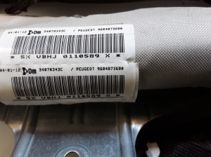 Peugeot 5008 (2009–2016) Katuse turvapadi 9684873680 - 3