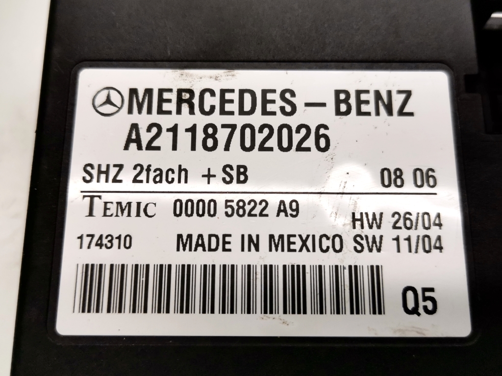 MERCEDES-BENZ E-Class W211/S211 (2002-2009) Другие блоки управления A2118702026 21189251