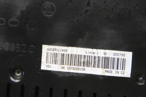 Skoda Fabia MK 1 (1999–2008) Mērinstrumentu panelis 5J0920810C - 4