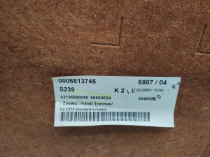 Mercedes Benz CLS-Class 219 (2004–2010) Hutablage A2196900049 - 3