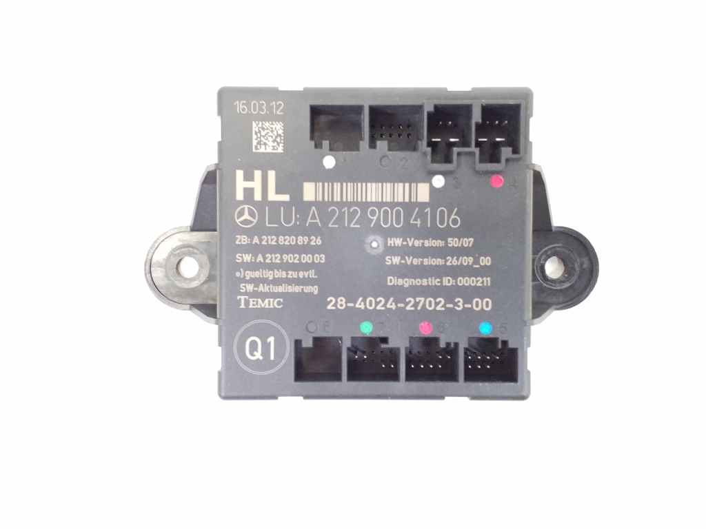 Mercedes Benz C-Class 204 (2007–2014) Rear side door control unit A2129004106 Mercedes Benz C-Class 204 (2007–2014) Rear side door control unit A2129004106