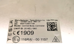 Tesla Model X X (2015–2026) Komfortsteuergerät 1072541-00-C - 3