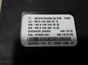 Mercedes Benz CLA-Class W117 (2013–2019) Electric parking brake control module A2469004512 - 3