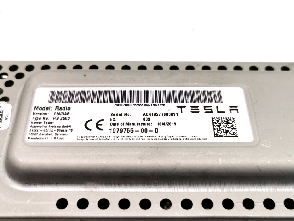 TESLA Model 3 1 generation (2017-2024) Other Control Units 1079755-00-D 21193535