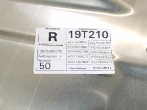 Mercedes Benz S-Class 221 (2005–2013) Priekšējo durvju logu pacēlājs A2217200479 - 2