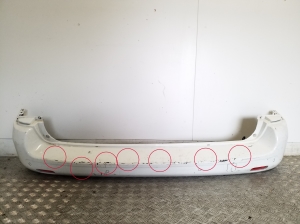 Rear bumper and its parts (set)