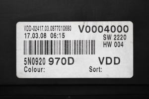 Volkswagen Tiguan (2007–2016) Instrument cluster 5N0920970D - 2