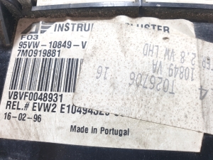 Volkswagen Sharan (1995–2010) Kombiinstrument 7M0919881 - 3