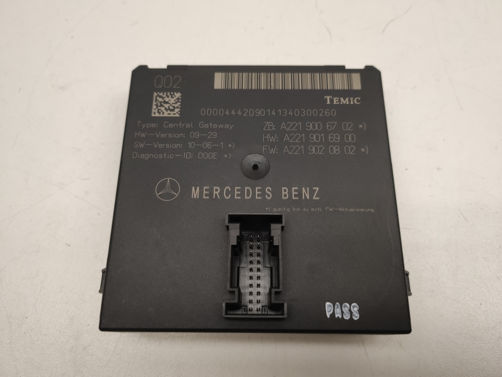 MERCEDES-BENZ S-Class W221 (2005-2013) Other Control Units A2219006702, A2219016900, A2219020802 21102038